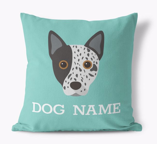 {dogsName}'s Icon: Personalized {breedFullName} Canvas Pillow